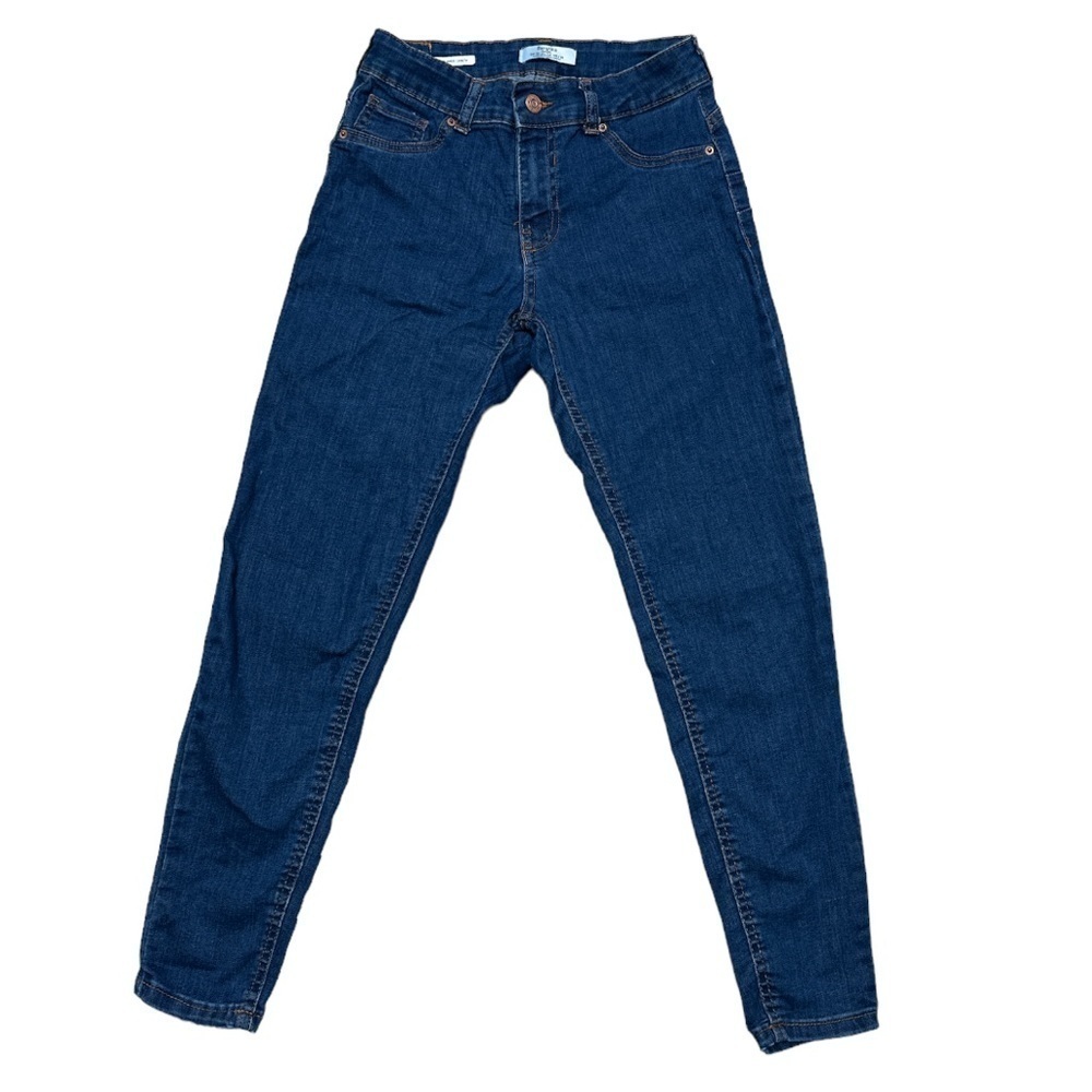 Bershka Denim Push Up Ankle Length Blue Jeans